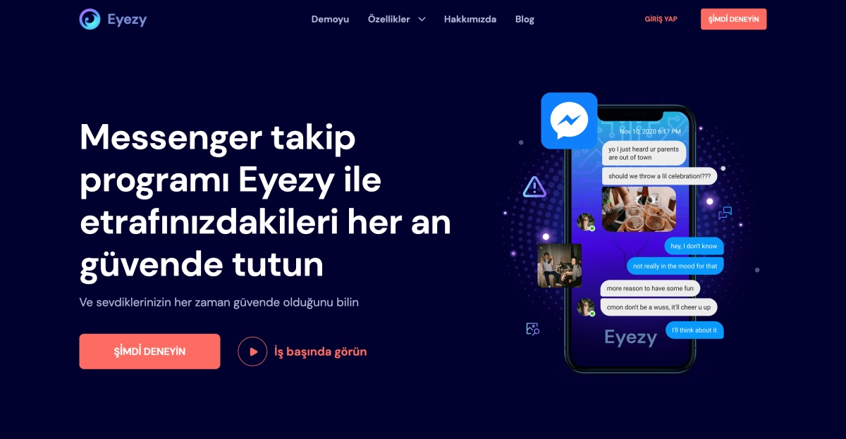 Messenger takip programı Eyezy